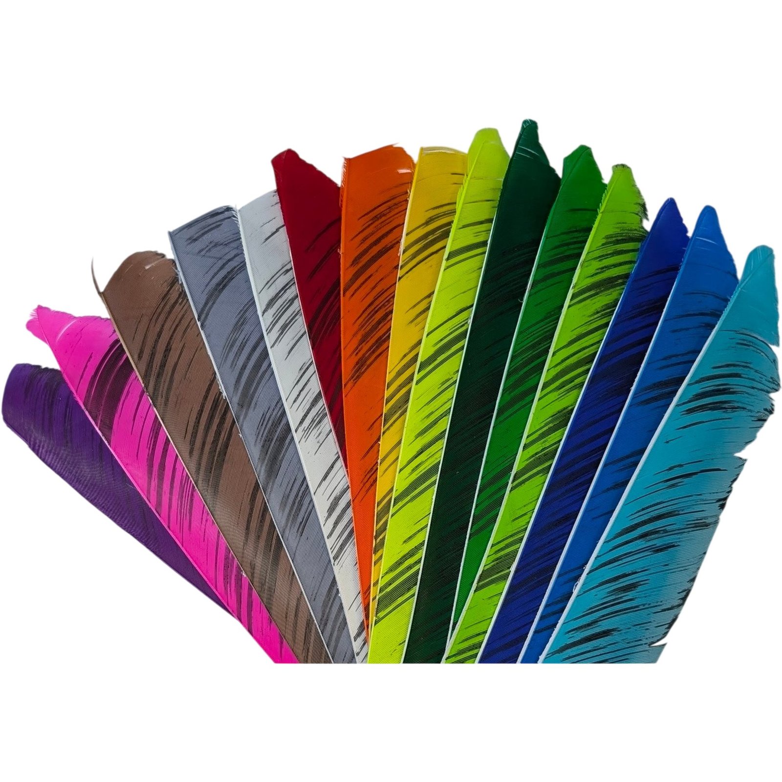 NIJORA_Naturfedern_Truthahn_Camo_Barred_RW_Volle_Laenge_911_Zoll_Pfeilbau_Bogenschiessen_Traditionell_Custom_Fletching_Federkiel_unbehandelt_Gestreift_DIY_1_2000_LEVOPT_V1 Nijora Federn Volle Länge Camo – Bild 1